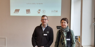 Jens Maylandt und Sigrun Rottmann Jens Maylandt und Sigrun Rottmann beim Symposium Arbeit an Hochschulen in Berlin